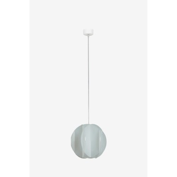 Lámpara de suspensión Allegretta con difusor de metal y metacrílico disponible en dos tamaños y más colores