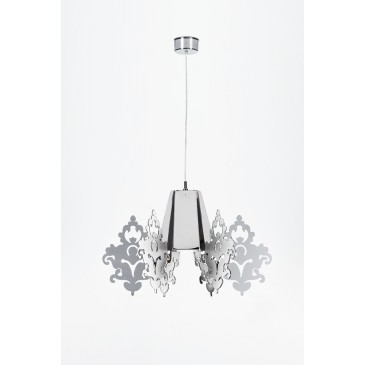 Amarilli suspension lamp with metal structure and methacrylic diffuser available in multiple colors
