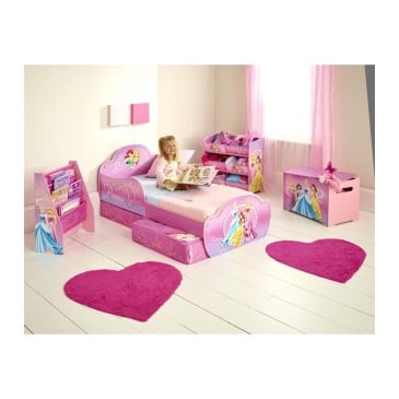 Disney Princess Kinderbett mit eingebauten abschließbaren Stoffschubladen
