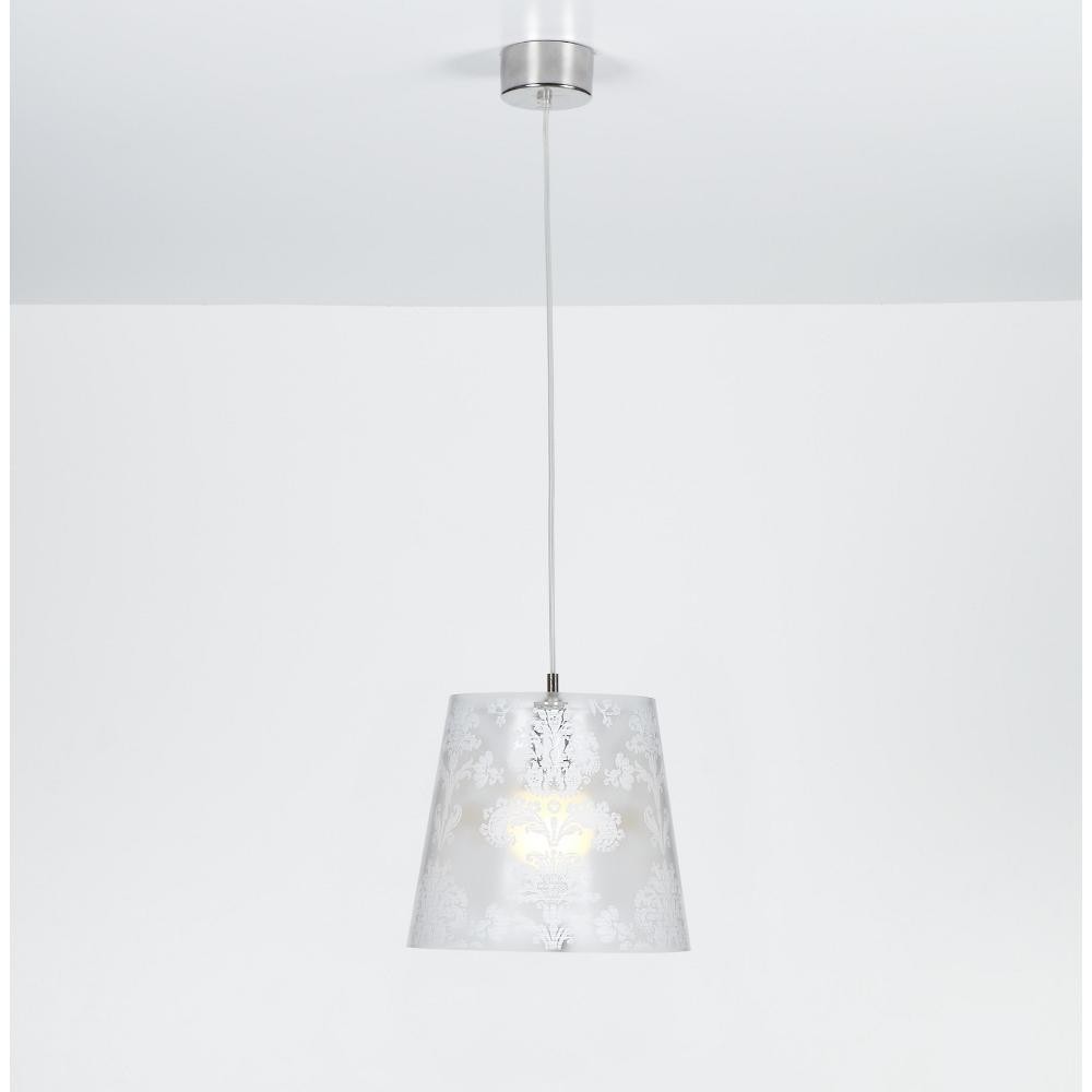 Babette hanglamp klein of groot met metalen structuur en polycarbonaat lampenkap verkrijgbaar in verschillende afwerkingen