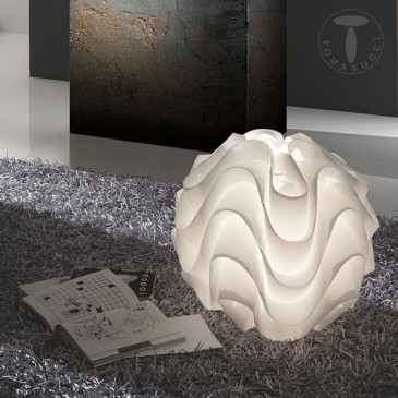 Mix Floor Lamp by Tomasucci in White Polypropylene with the Possibility of Installing a Low Consumption Lamp