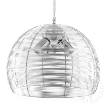 Lux hanglamp, gemaakt van aluminiumdraad, helder.