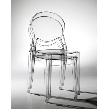 Iglu-Schorf transparenter rauchiger stapelbarer Stuhl