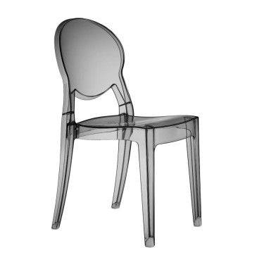 Scab Igloo conjunto de 4 cadeiras de design ao ar livre em policarbonato empilhável