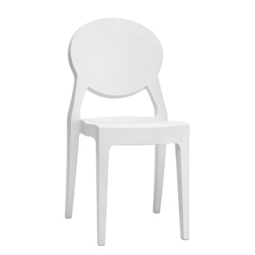 Scab Igloo sett med 4 design utendørs stoler i stabelbar polykarbonat