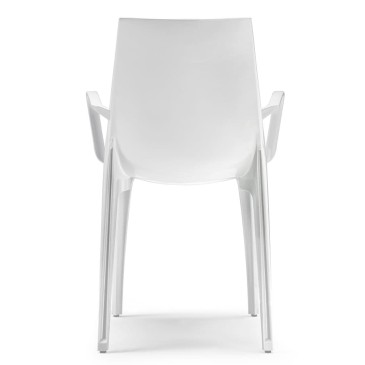 chaise avec accoudoirs vanity scab dossier blanc