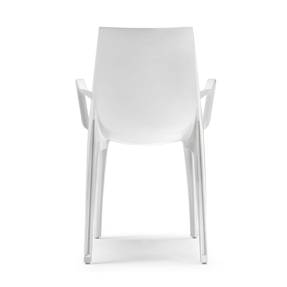silla con reposabrazos vanity scab respaldo blanco