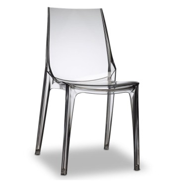 smoked transparent scab vanity chair