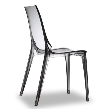 scab transparent smoked vanity chair
