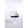 Neuauflage des Tulip Sessels von Eero Saarinen mit Aluminiumgussbasis und Sitz im ABS-Kissen aus echtem Leder oder Stoff