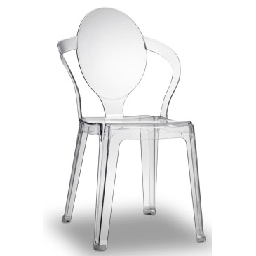 Scab Spoon set of 4 outdoor chairs in polycarbonate stackable up to 12 pieces