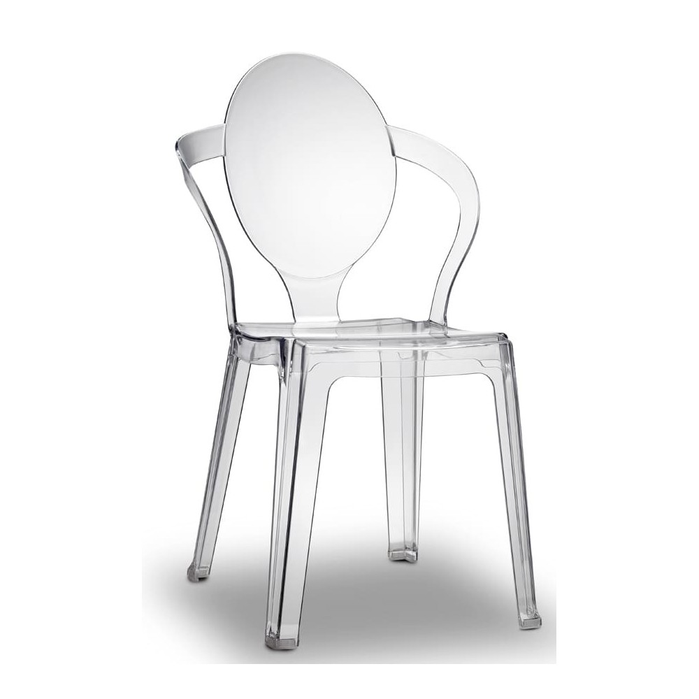 chaise cuillère en croûte transparente