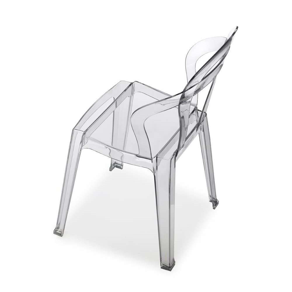 titì scab chair transparent smoked on the side