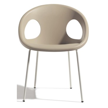 Scab Drop set van 2 fauteuils met Painted structuur en technopolymeer zitting