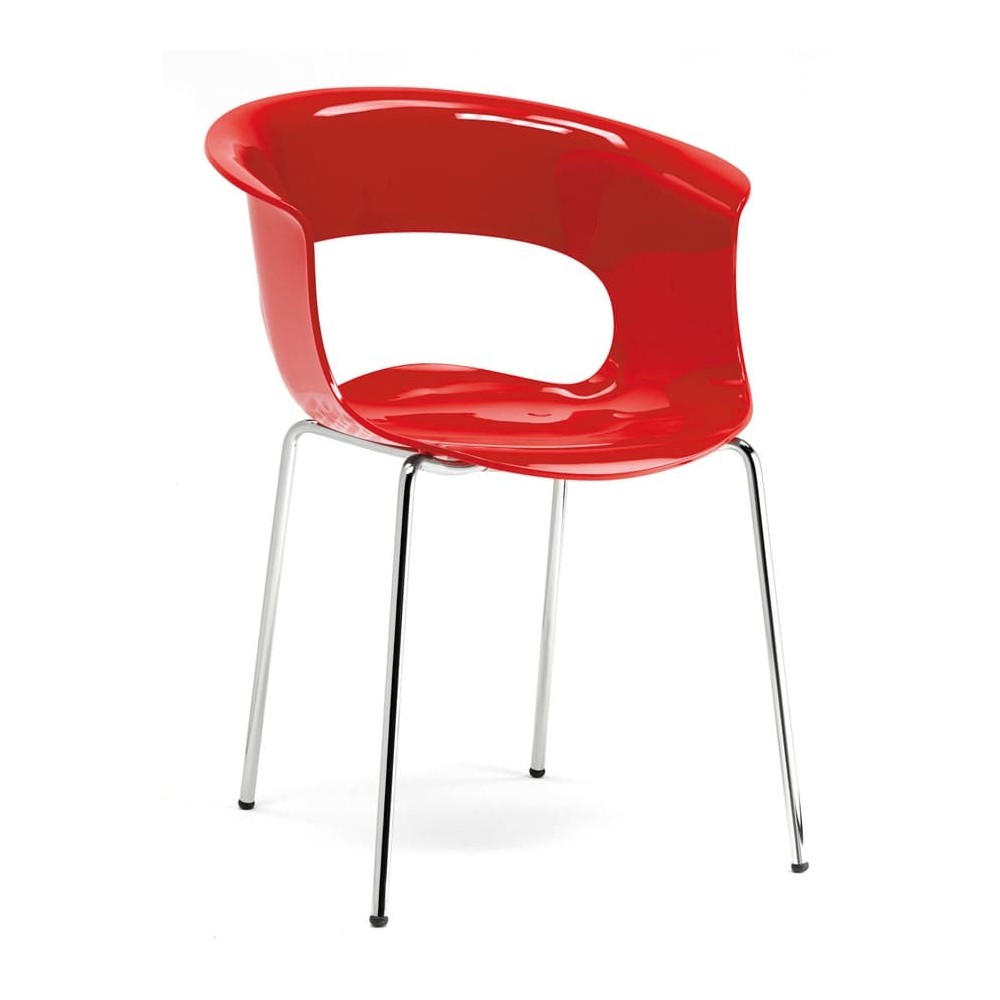 Fauteuil Miss B Antishocks scab rouge