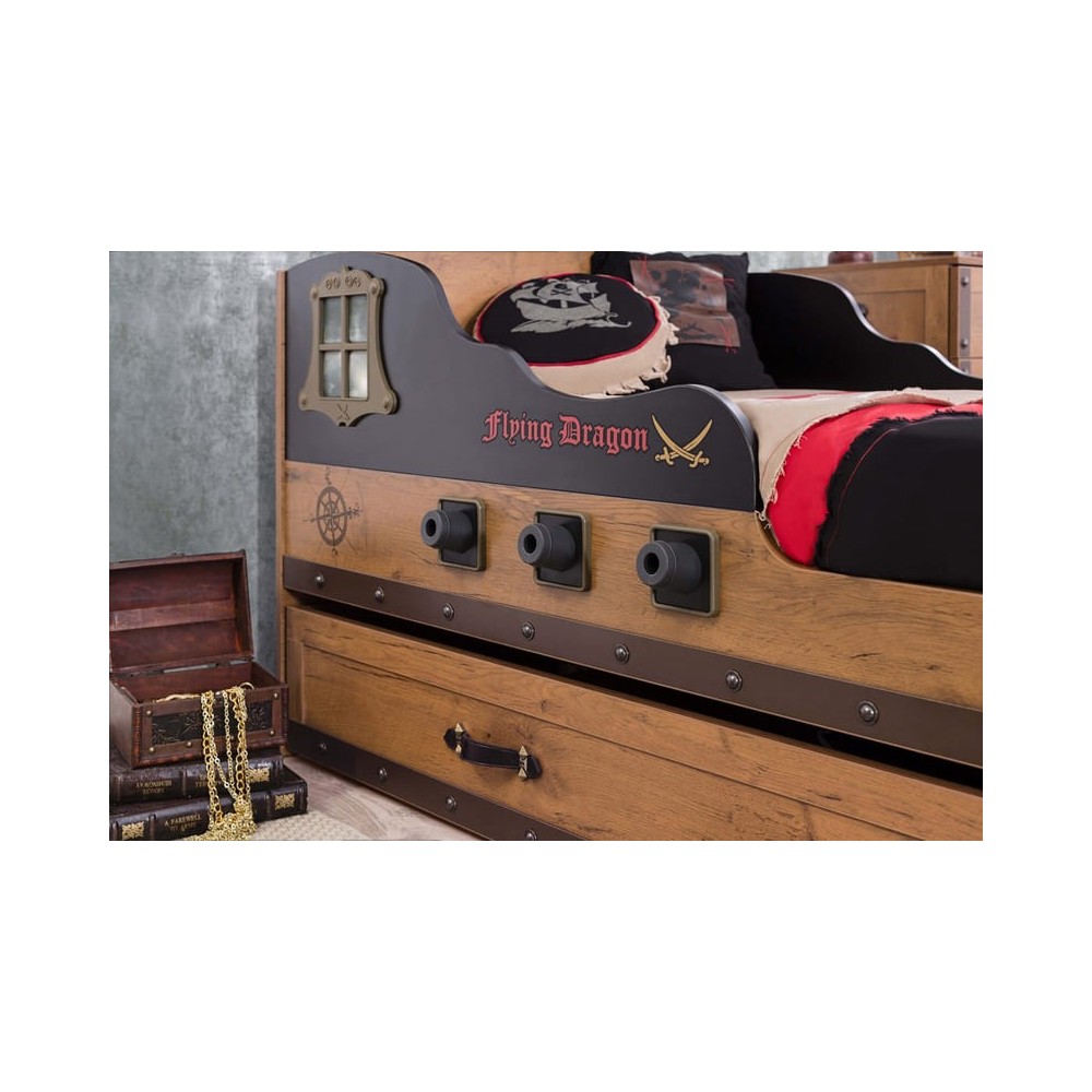 bed drawer Pirate Ship II Bed in Laminated Wood and Abs