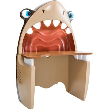 Fantastiskt Sharks munformade skrivbord med upplysta tänder!