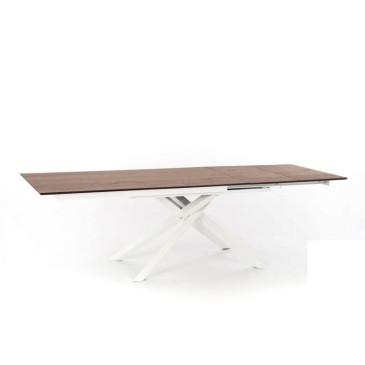 Xavier Jatkettava Pöytä 170 cm - 270 cm, Jalusta valkoinen tai musta metalli, yläosa saatavana useammissa väreissä
