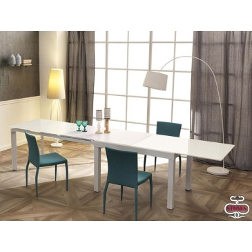 stones tommy elongated white table