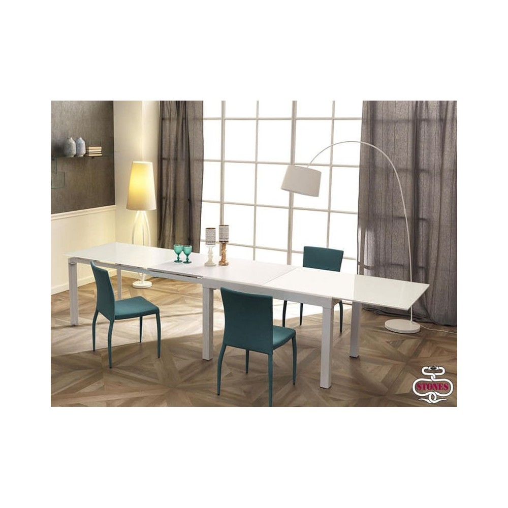 table allongée blanche Stones Tommy