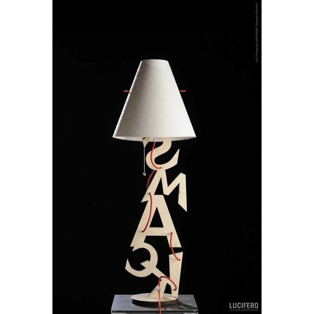 Smack table lamp by Lucifer, extravagant and rich in design.