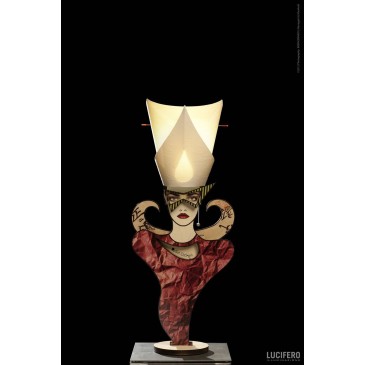 CLEA Tischlampe von Lucifero Illuminazione aus Birkenholz und LED-Lampe inklusive