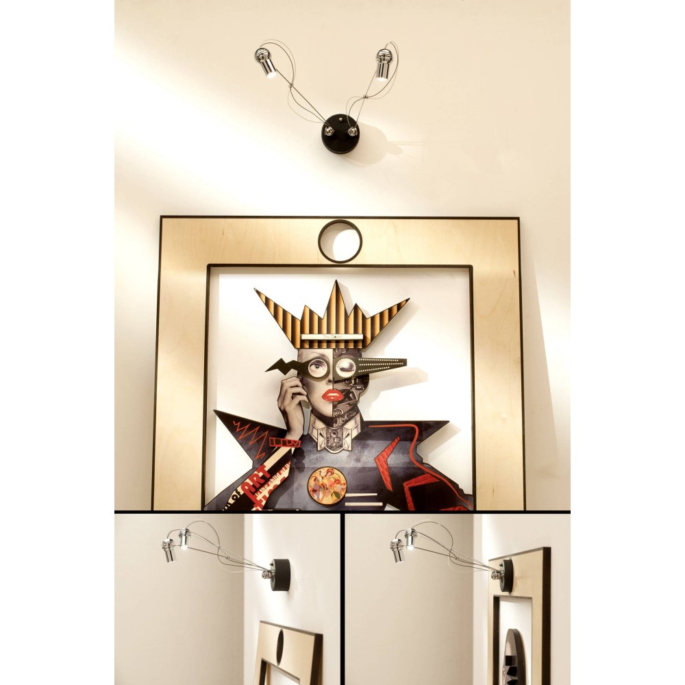 Lámpara de pared Masha de Lucifer, calidad exclusiva Made in Italy.