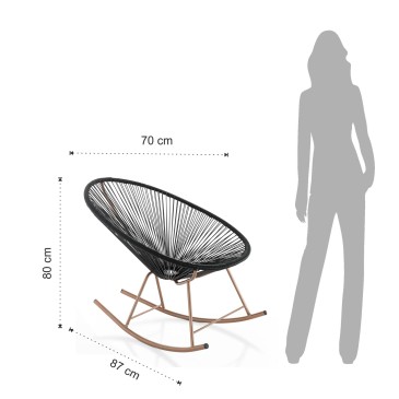 Numana-Sessel für drinnen und draußen mit oder ohne Schaukel