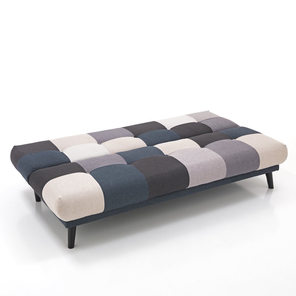 Sofa, der kan laves om til en flerfarvet Jamboree seng fra Tomasucci.