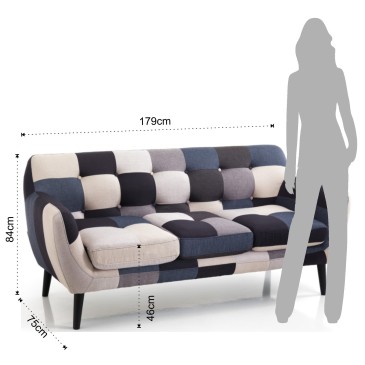 Canapé moderne Gialos de Tomasucci avec 2 ou 3 sièges