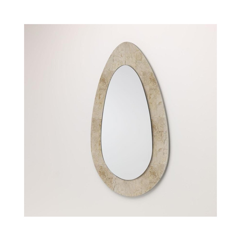 the Maganda Mirror by Stones is available in three different finishes