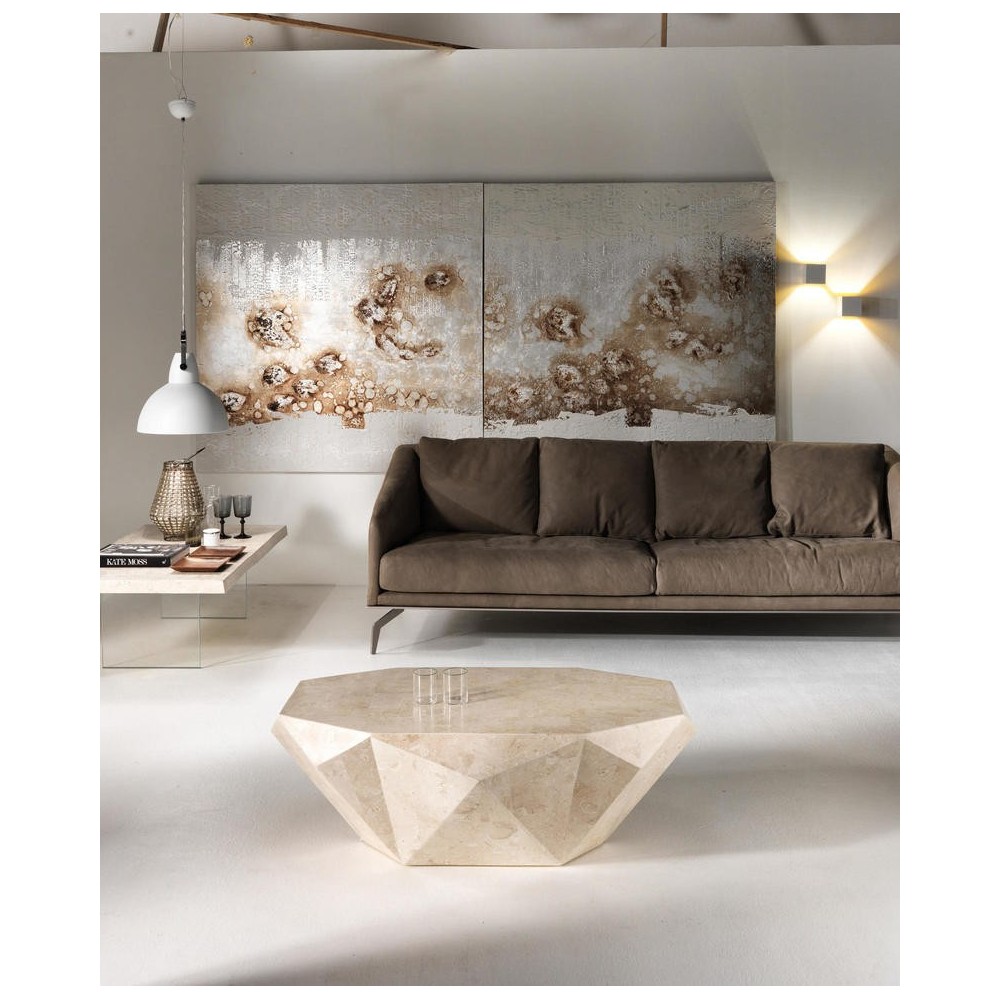 stones diamond medium light living room table ambient
