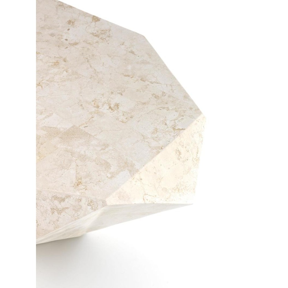 table de salon diamond medium agata blanche détail