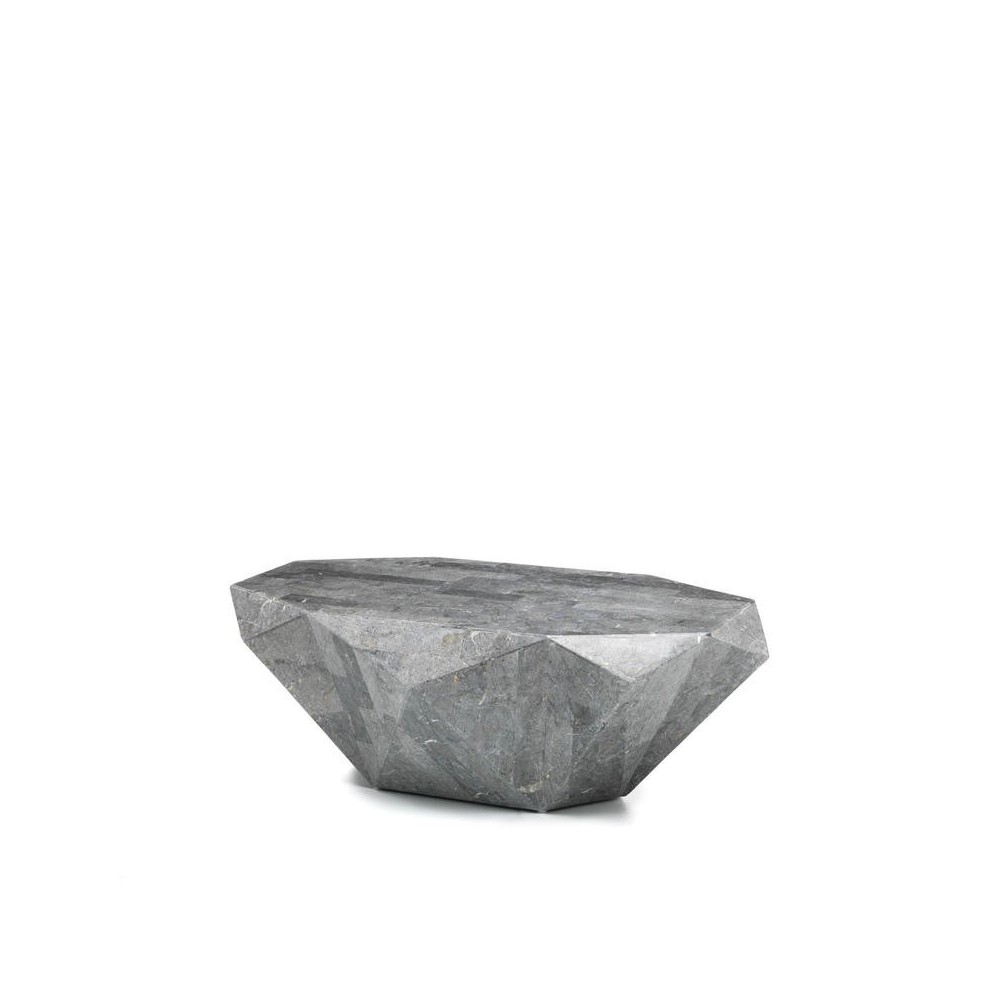 table de salon diamond medium stones grise