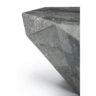 table de salon diamond medium stones grise détail côté gauche