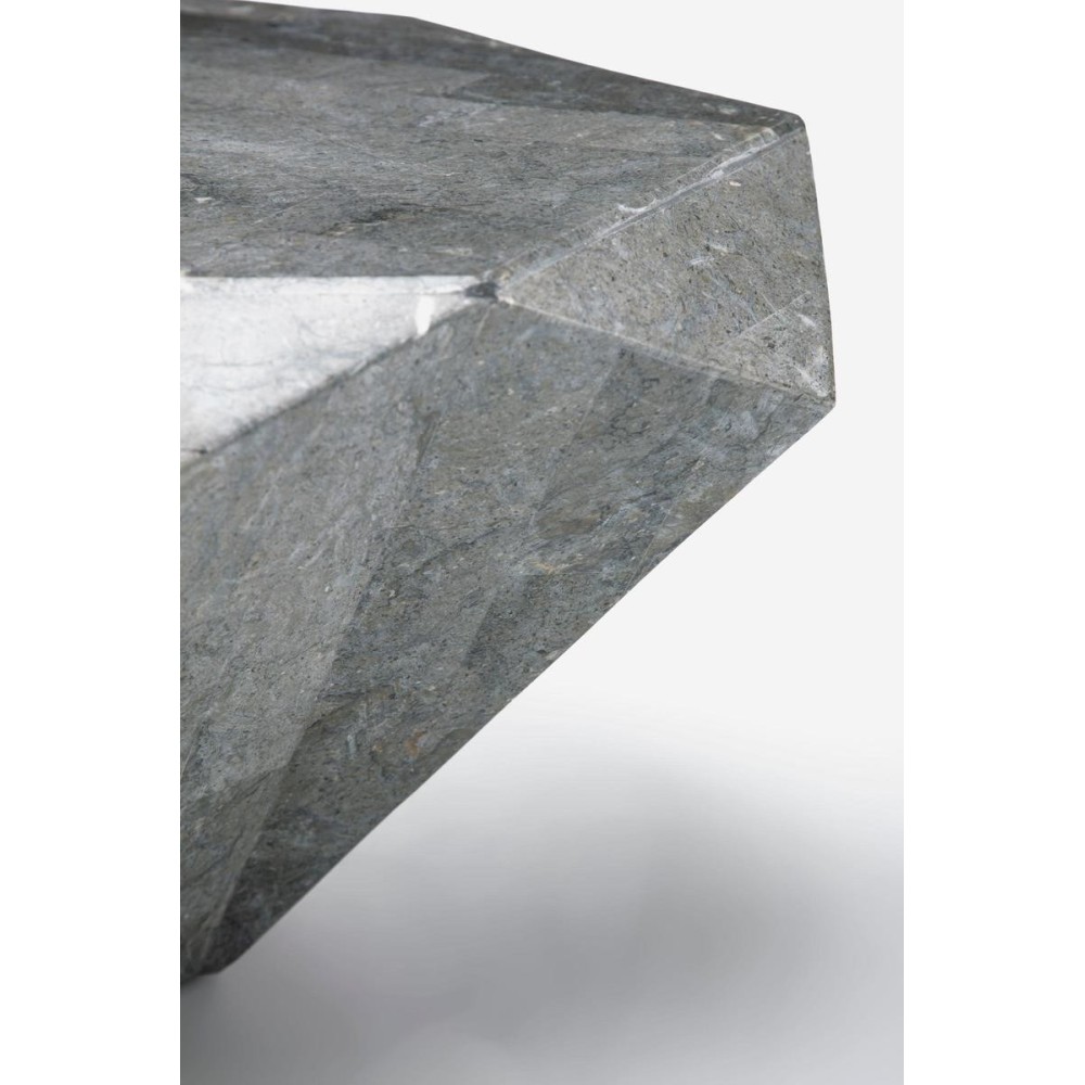 table de salon diamond medium stones grise détail côté droit