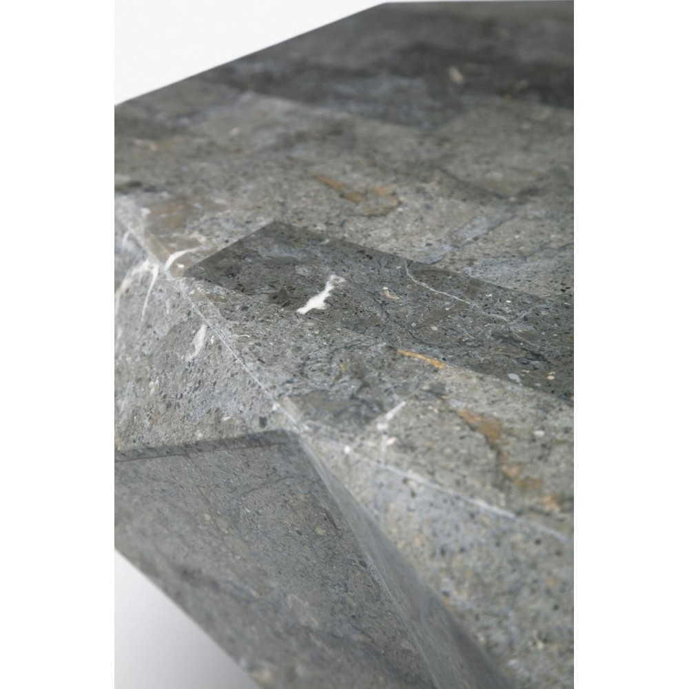 table de salon diamond medium stones grise détail du plateau