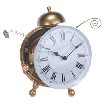 El reloj de pared Contrattempo mide cm W 14 x H 23 x D 10 en resina decorada a mano.