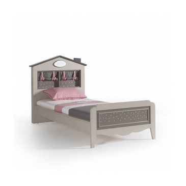 Hübsches Bett Erhältlich in einem Quadrat oder anderthalb Quadraten mit gestepptem Kopfteil