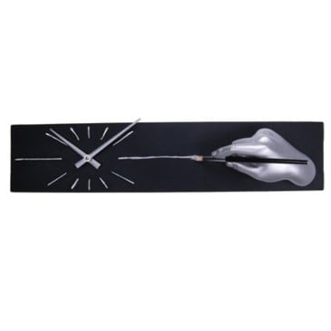 Amanolibera wall clock measures cm L 28 x H 38 x P 8. Resin and hand-decorated metal.