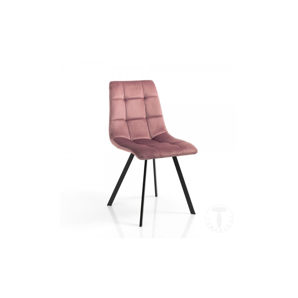Tomasucci Toffee chair covered in velvet-like fabric | kasa-store