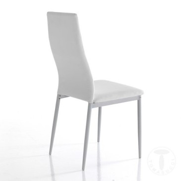 Tomasuccin Nina-tuoli päällystetty valkoisella tai harmaalla synteetti