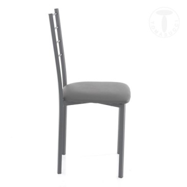 Tomasucci Just stol i metal og betrukket med læder | kasa-store