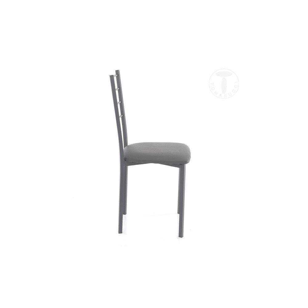 Stuhl Tomasucci Just aus Metall und mit Leder bezogen | kasa-store
