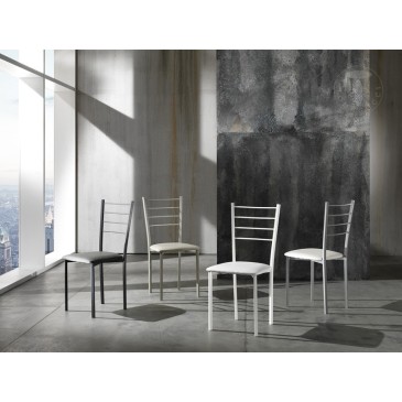 Tomasucci Απλά καρέκλα από μέταλλο και ντυμένη με δέρμα | kasa-store