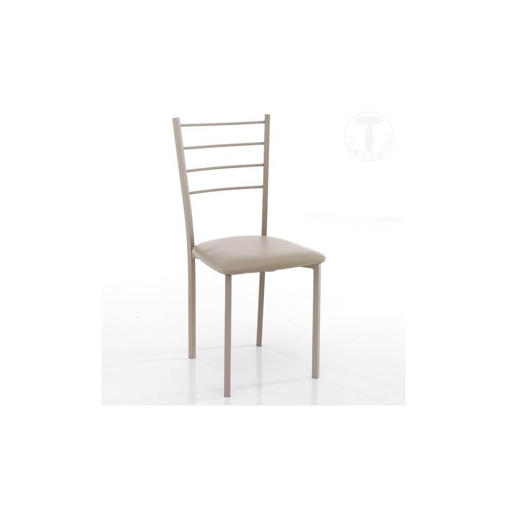 Tomasucci Απλά καρέκλα από μέταλλο και ντυμένη με δέρμα | kasa-store