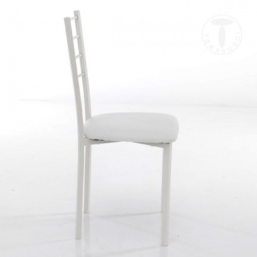 Stuhl Tomasucci Just aus Metall und mit Leder bezogen | kasa-store