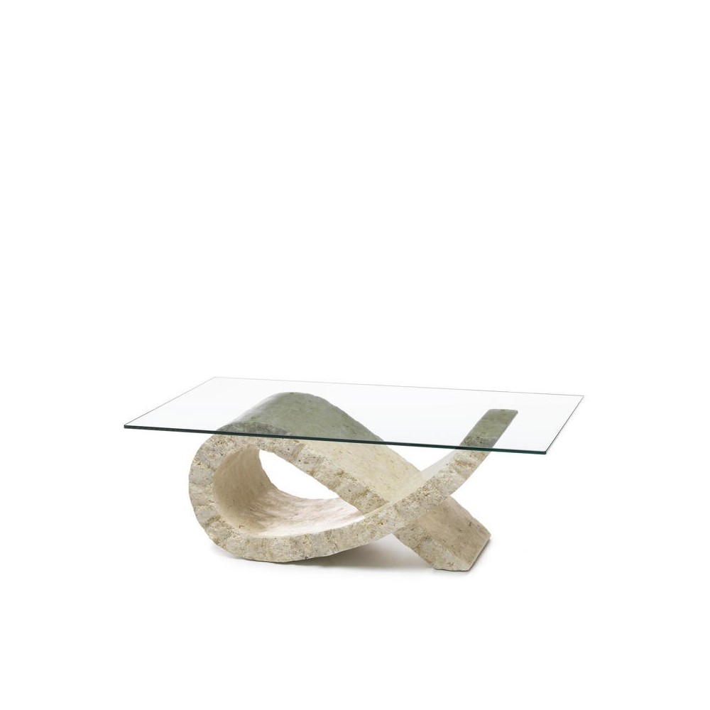 Fiocco fossil stone coffee table by Stones