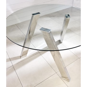 stones rondo 'perspective chrome table