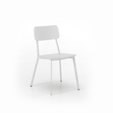 stenen houtachtige witte stoel